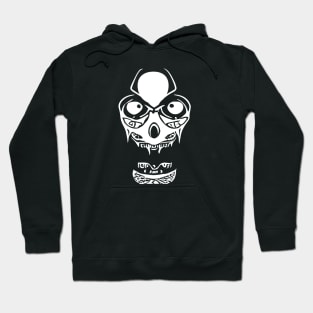 Alien Zombie Skull White Color Hoodie